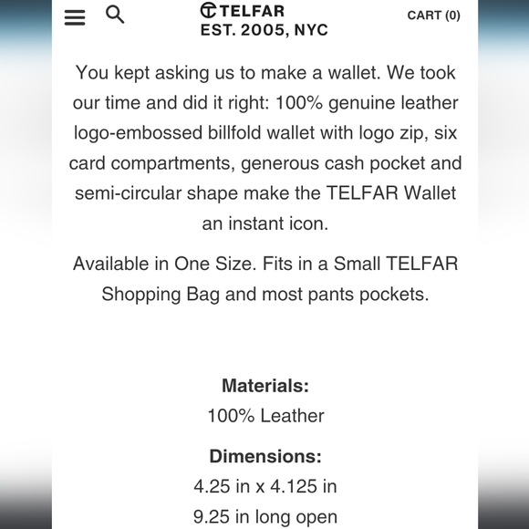 Telfar - tan 100% leather supple wallet - Picture 12 of 12